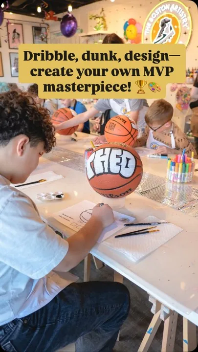 The Boston Artistry reel: a custom-painted basketball, the studio's best-performing post
